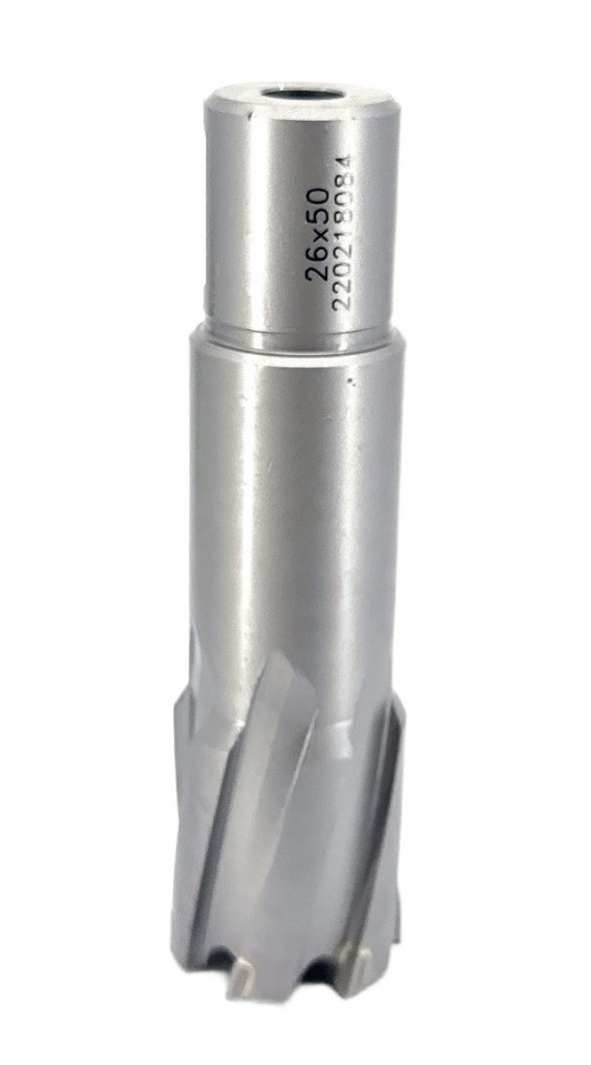 Carota pt. otel din carbura de tungsten, ⌀ 26mm, h=50mm, cu prindere weldon - dxdy.p-tct-50.26.w