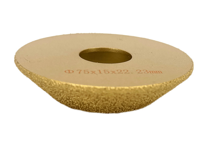 Freza diamantata pentru profilare granit, marmura, gresie, profil bizot jolly, 75x22,23 #45 - dxdy.fpp.bvl15