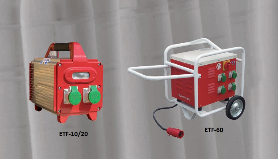 Convertizor electric de frecventa, ETF-20, 2 KVA, 2 iesiri 42 V/200 Hz (Monofazic 230 V/ 50-60 Hz) – Technoflex-141553R012 (convertizor imagine noua