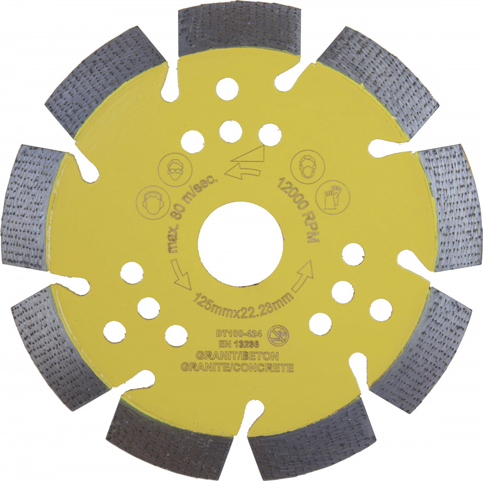 Disc diamantatexpert pt. beton armat & granit - line-up tech 125x22.2 (mm) super premium - dxdh.1004.125