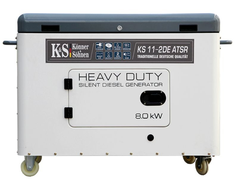 Generator de curent 8 kW diesel – Heavy Duty – insonorizat – Konner & Sohnen – KS-11-2DE-ATSR-Silent albertool.com