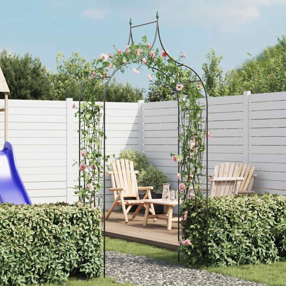 Arcadă de grădină plante cățărătoare vârf ascuţit verde închis