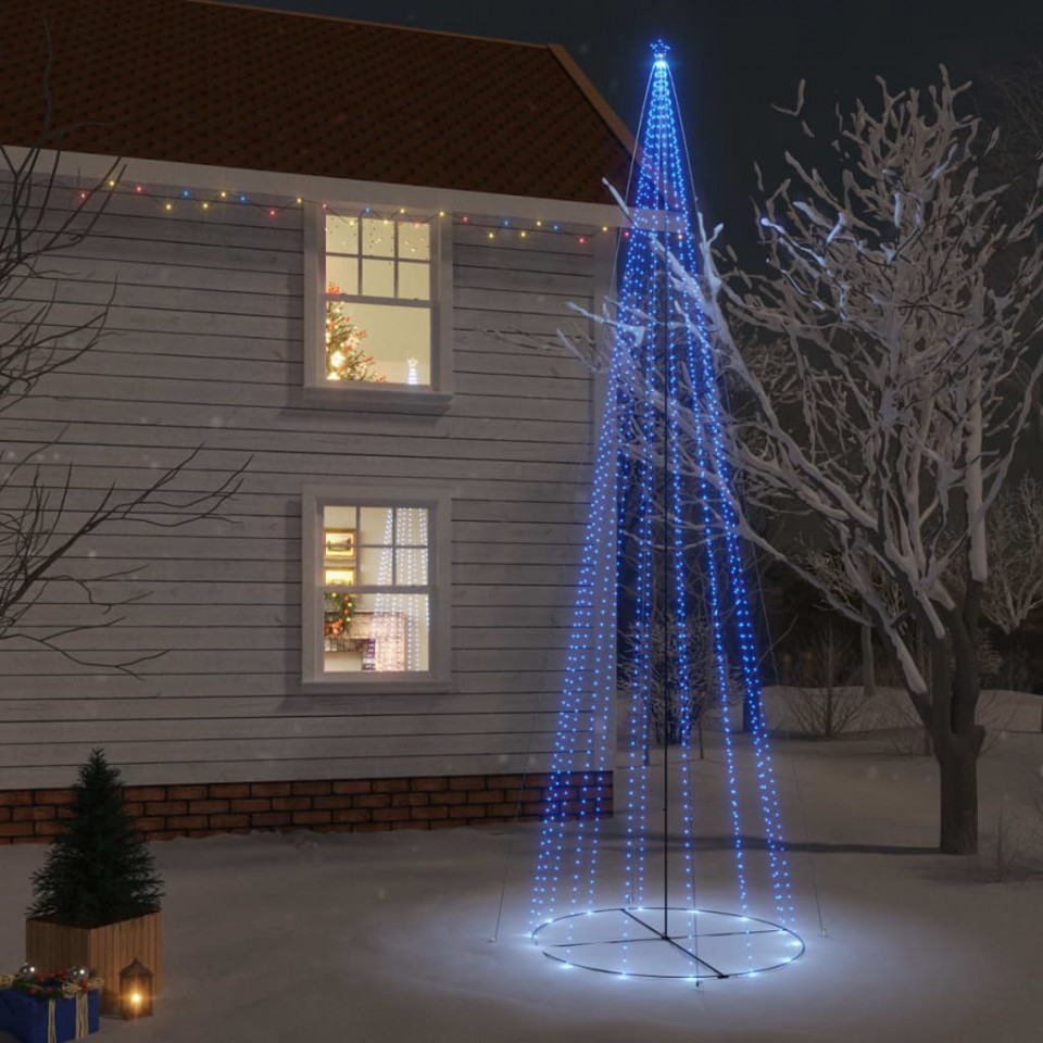 Brad de Crăciun conic, 1134 LED-uri, albastru, 230×800 cm 1134 imagine noua