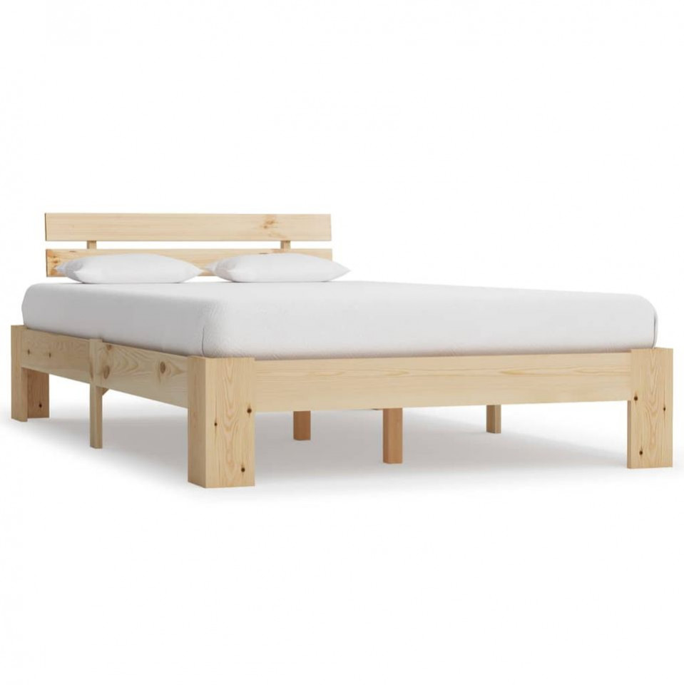 Cadru de pat, 120 x 200 cm, lemn masiv de pin Casa Practica imagine noua