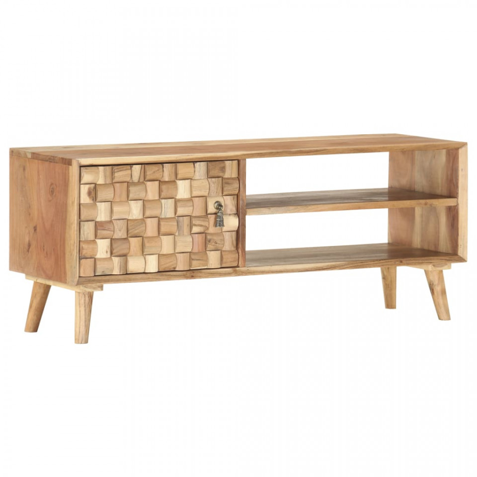 Comodă tv, 100 x 35 x 40 cm, lemn masiv de acacia