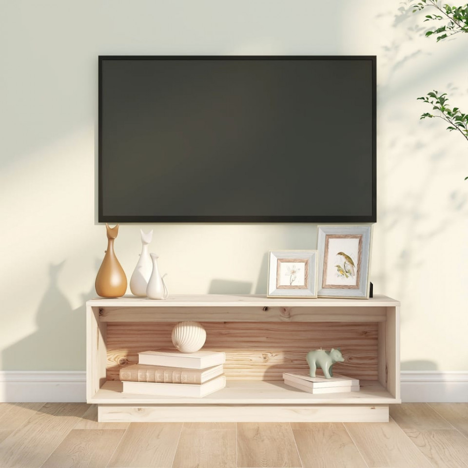 Poza Comoda TV, 90x35x35 cm, lemn masiv de pin