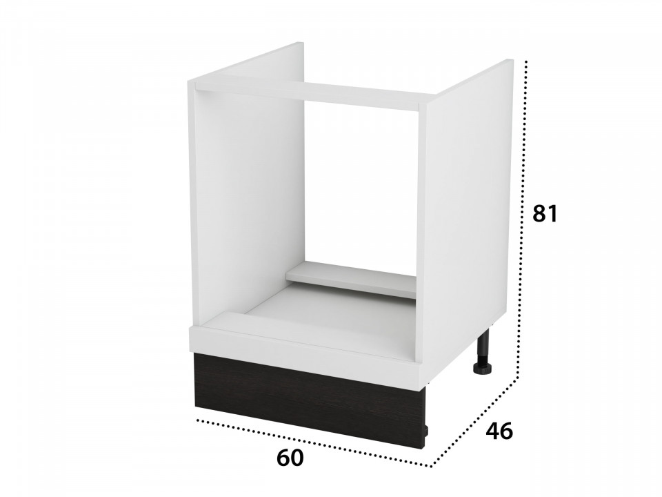 Corp cuptor, Alfa, Alb Wenge, PAL, 60x81x46 cm