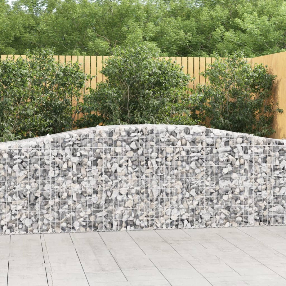 Coșuri gabion arcuite 5 buc, 400x50x80/100 cm, fier galvanizat