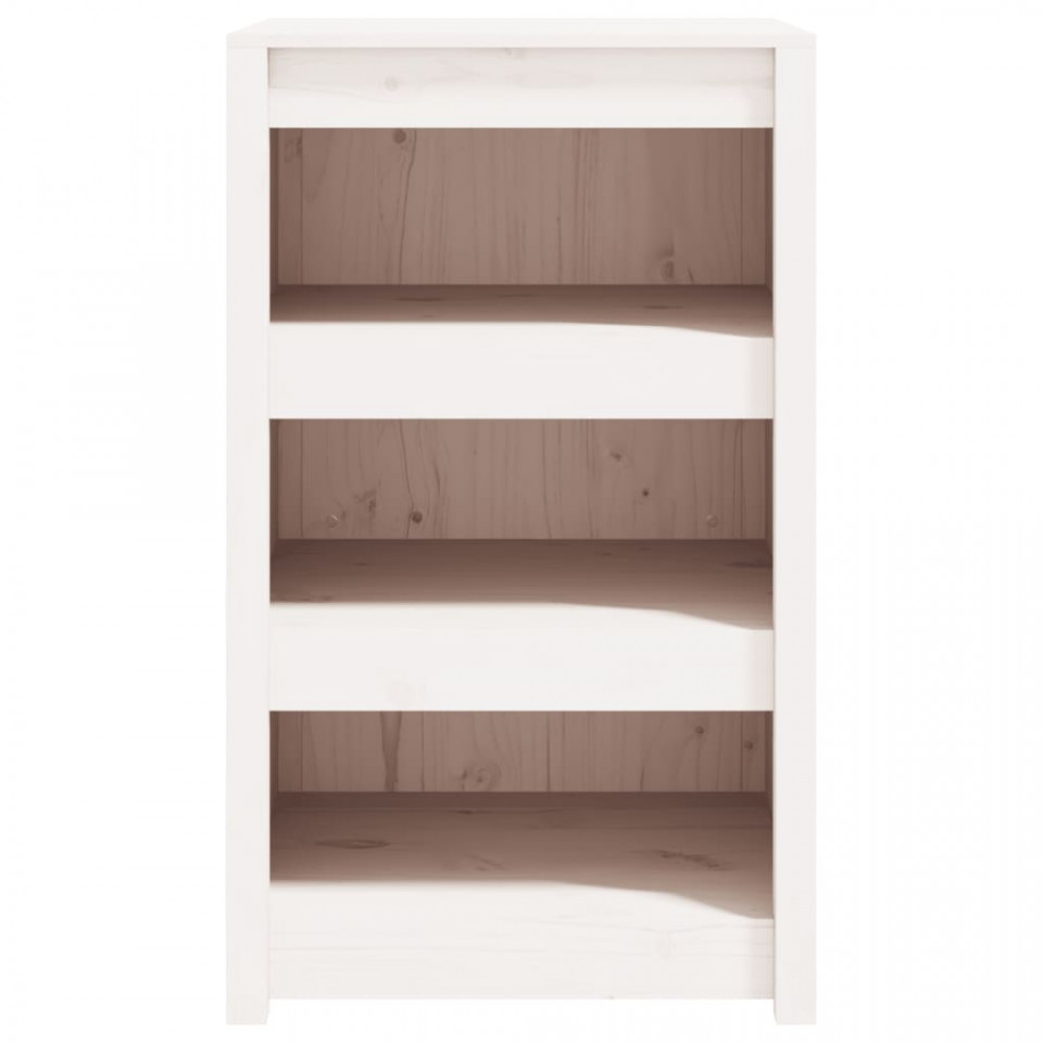 Dulap bucătărie de exterior, alb, 55x55x92 cm, lemn masiv pin
