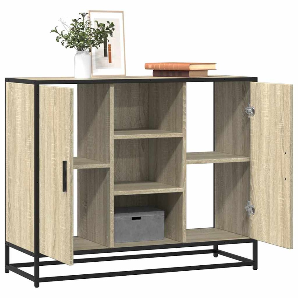 Dulap, stejar sonoma, 92x35x76 cm, lemn prelucrat