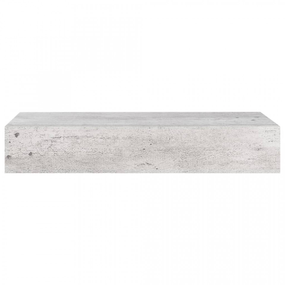 Dulapuri de perete cu sertar 2 buc. gri beton 60x23,5x10 cm MDF