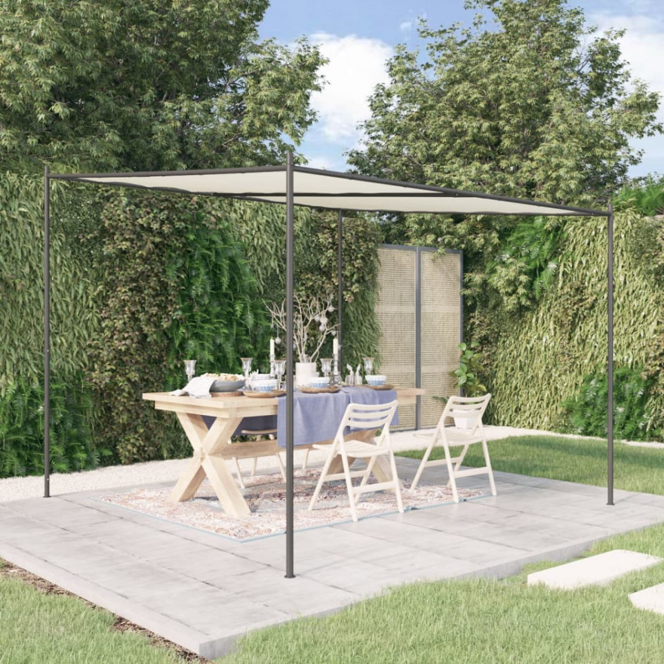 Foișor, alb, 3x3 m, 180 g/m², material textil și oțel