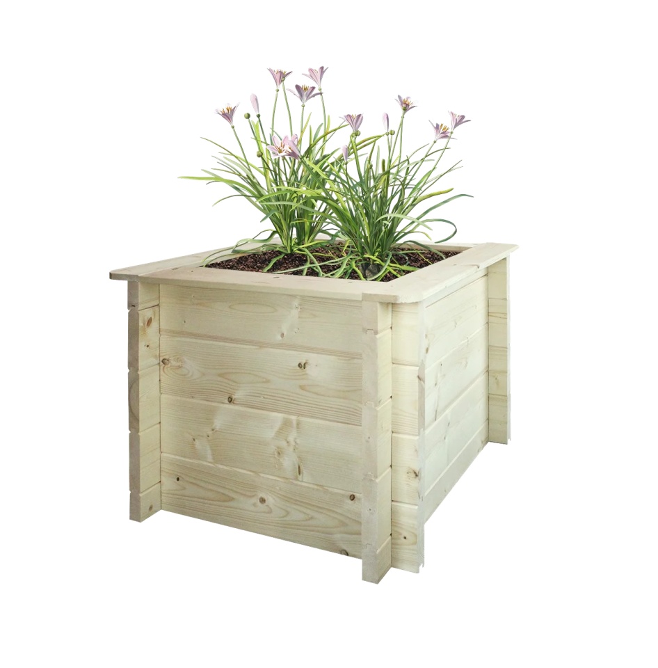 Ghiveci din lemn pentru flori – H46 x 58 x 58 cm – TIMBELA M617