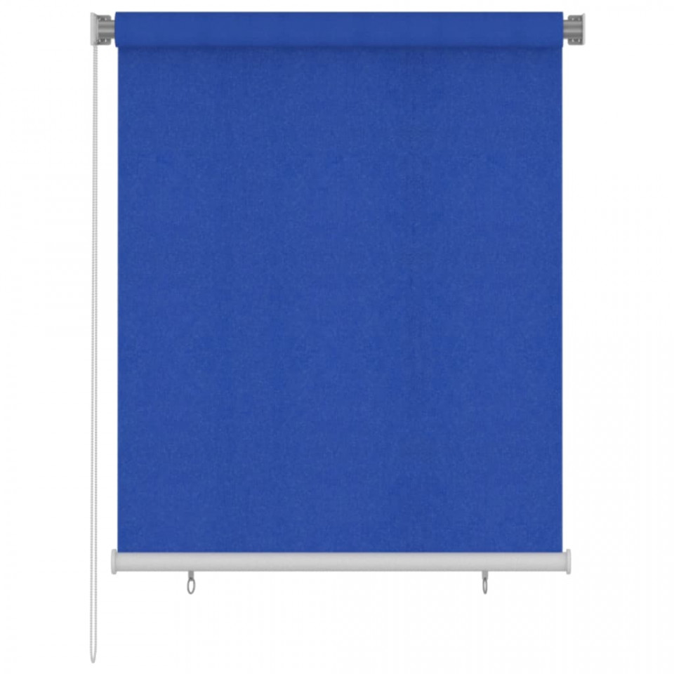 Jaluzea tip rulou de exterior, albastru, 120×140 cm, HDPE 120x140 imagine noua
