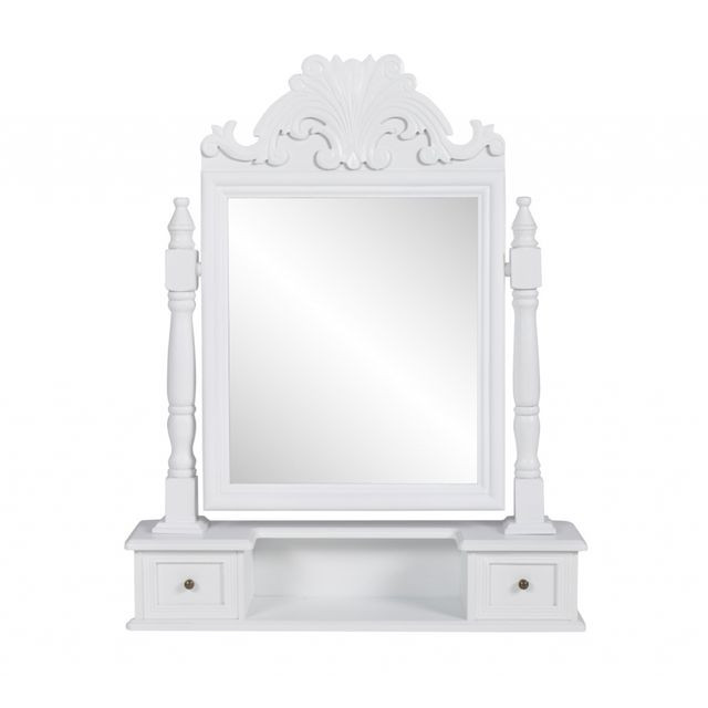 Masă de machiaj cu oglindă mobilă dreptunghiulară, MDF Casa Practica