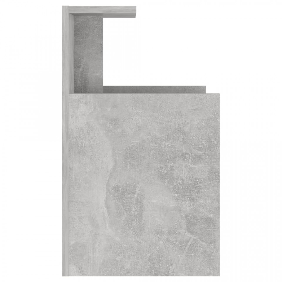 Noptiere, 2 buc., gri beton, 40x35x60 cm, PAL
