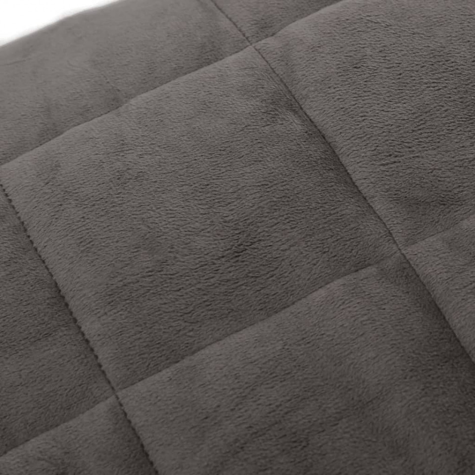 Pătură grea, gri, 137x200 cm, 10 kg, material textil