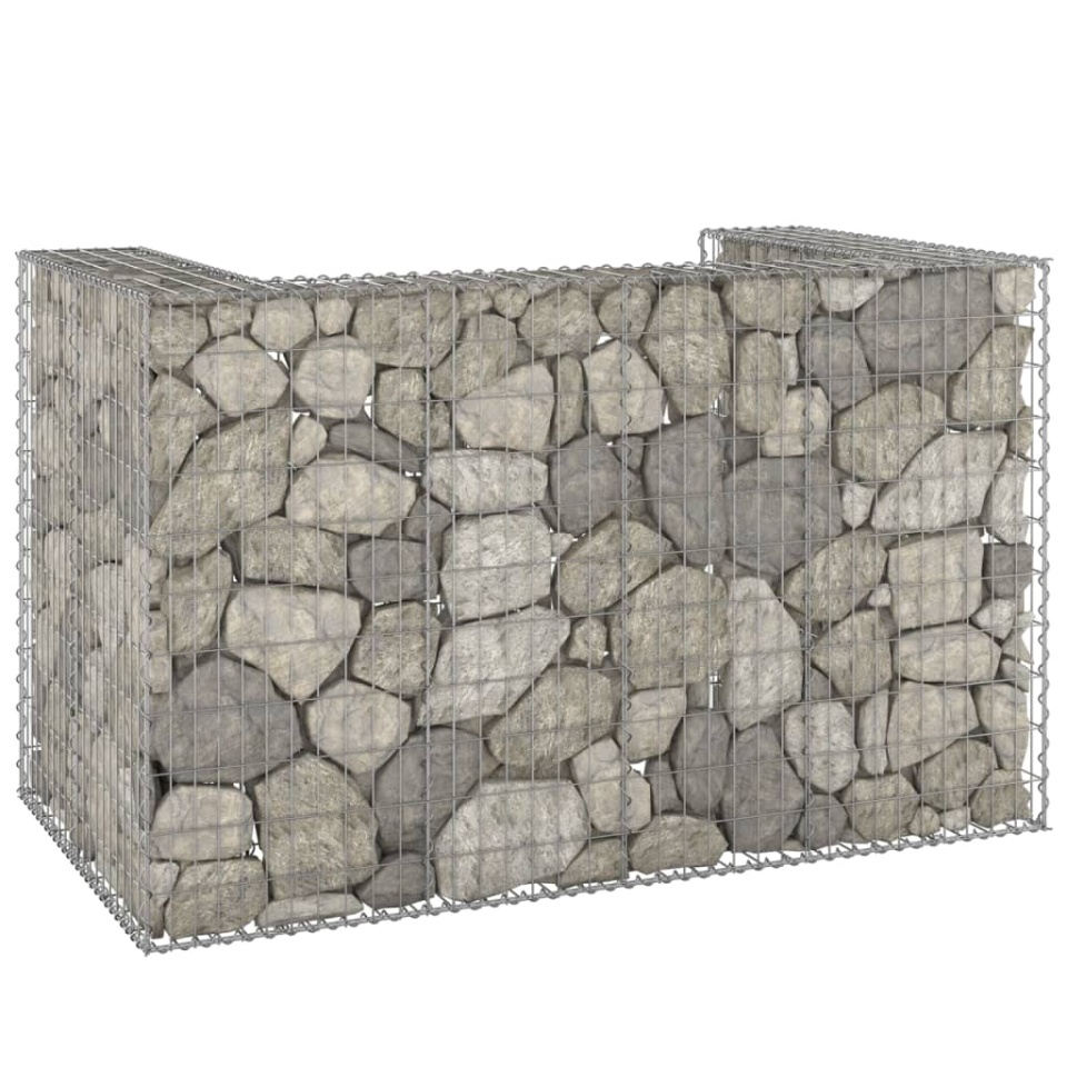 Perete gabion pentru pubele, 180x100x110 cm, oțel galvanizat