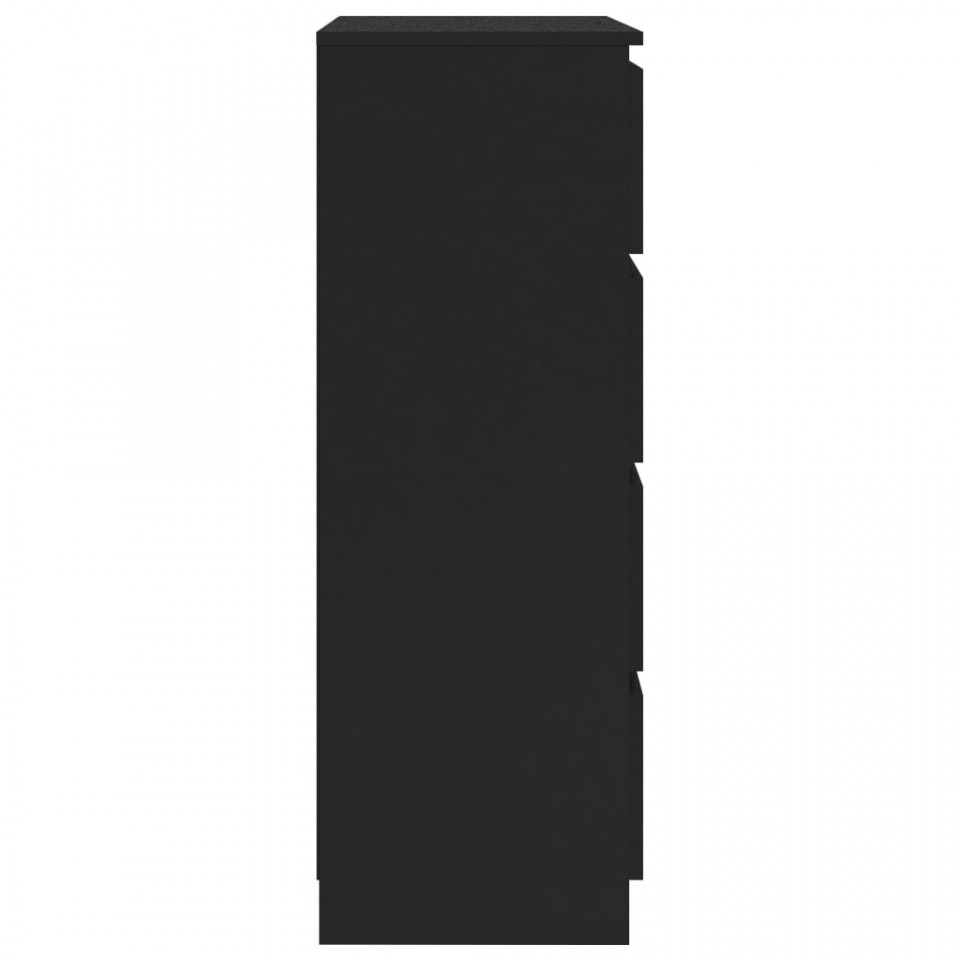 Servantă, negru, 60x35x98,5 cm, lemn compozit