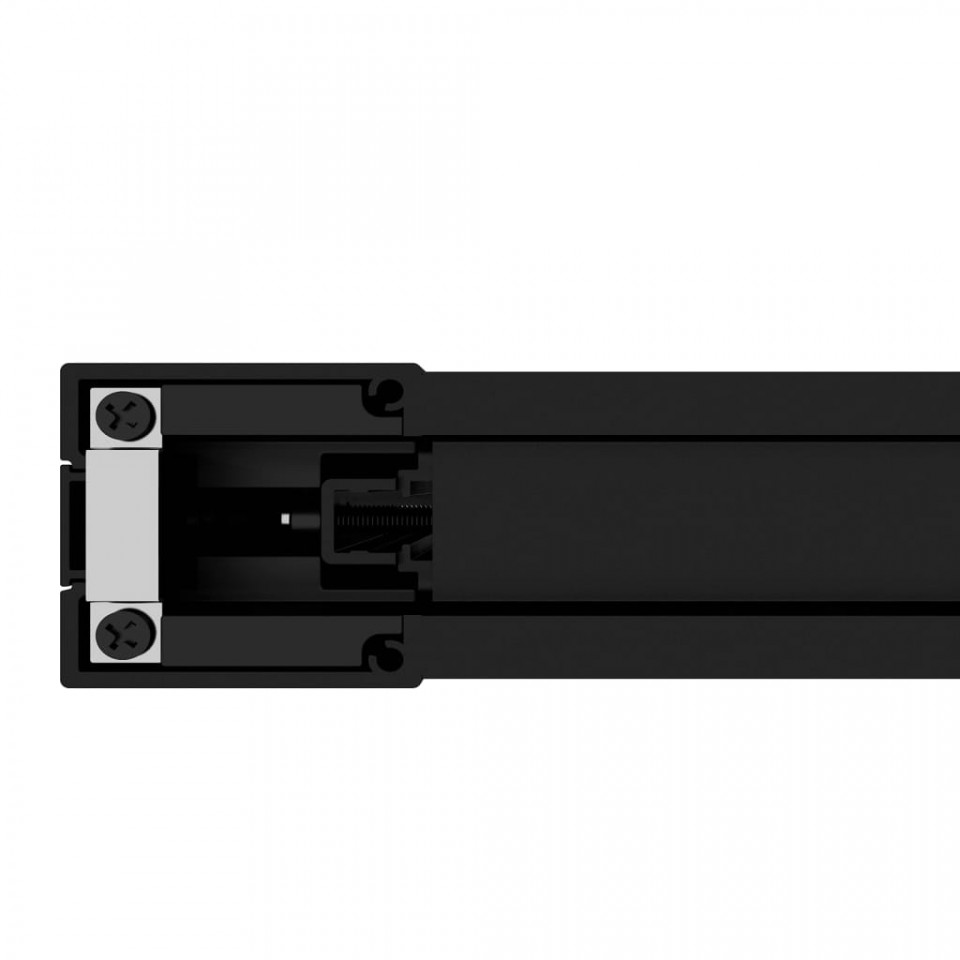 Ușă glisantă, negru, 76x205 cm, aluminiu și sticlă ESG