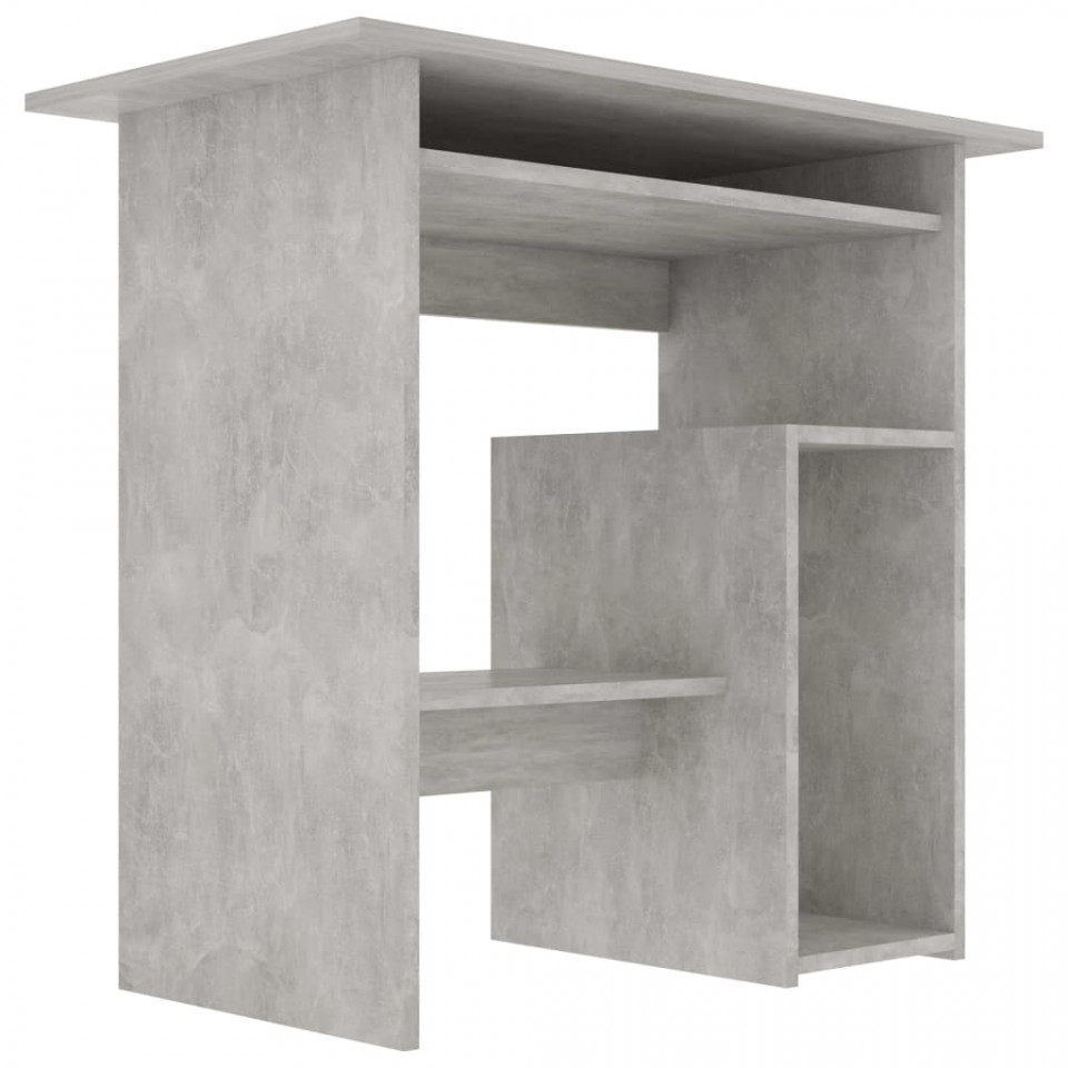Birou, gri beton, 80 x 45 x 74 cm, PAL