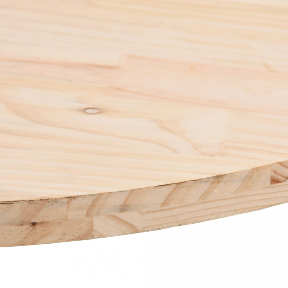 Blat de masă, 90x45x2,5 cm, lemn masiv de pin, oval