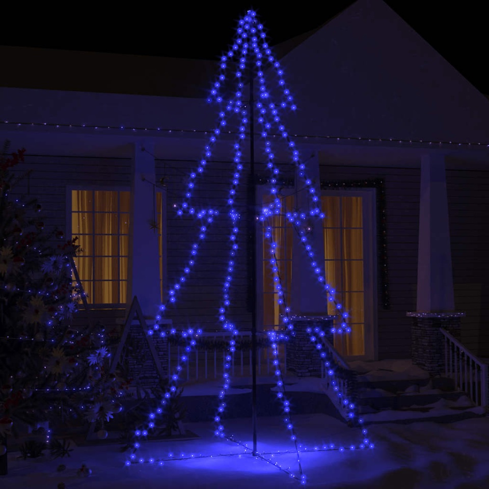 Brad Crăciun conic 360 LED-uri, 143x250 cm, interior & exterior
