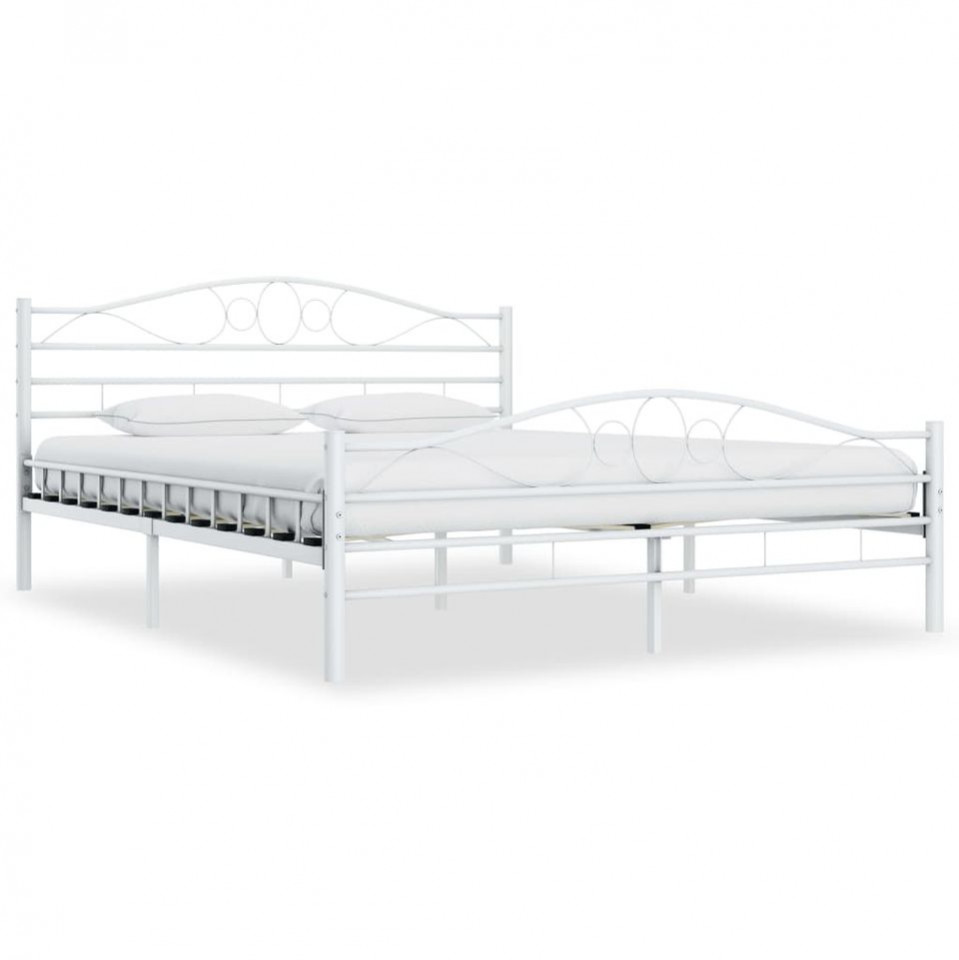 Cadru de pat, alb, 140 x 200 cm, metal Casa Practica imagine noua