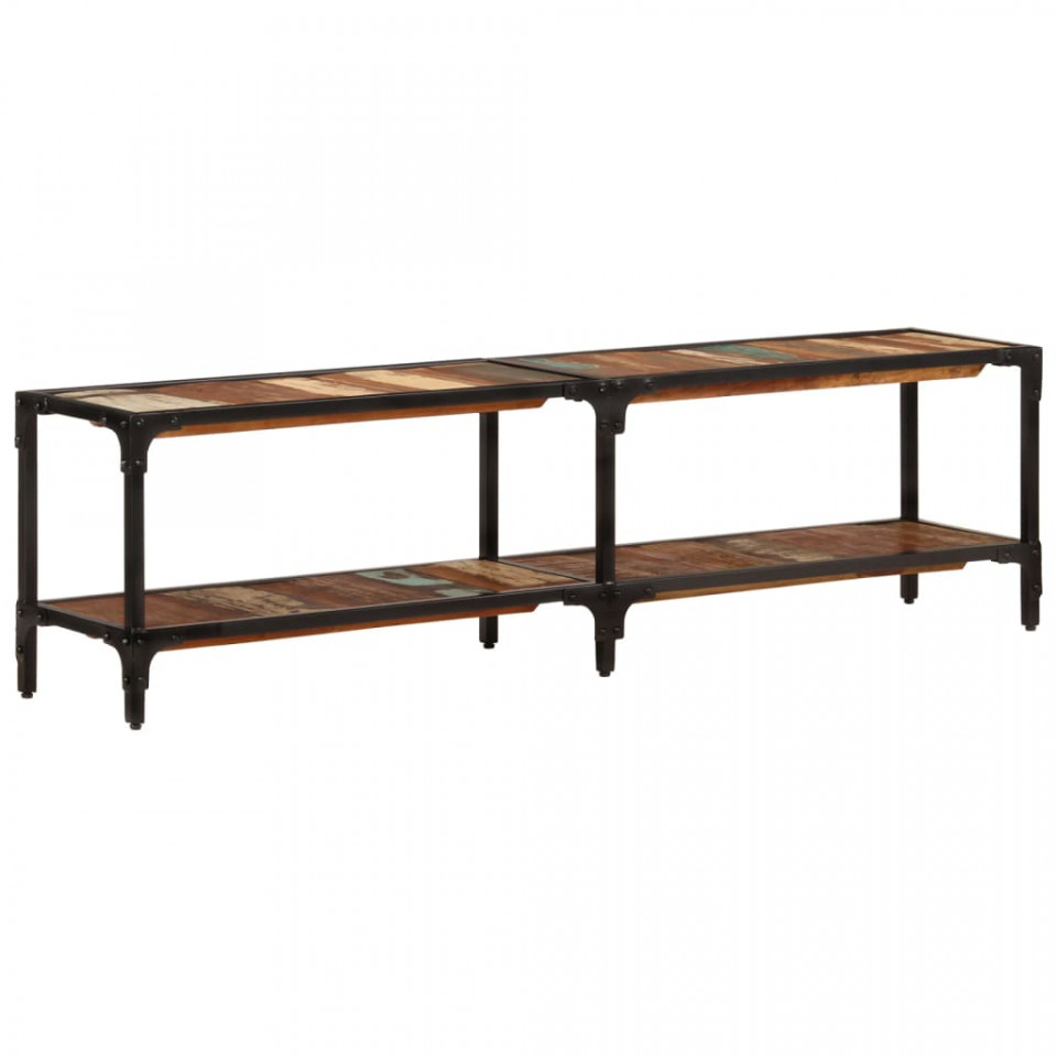 Comodă tv, 150x30x41 cm, lemn masiv reciclat