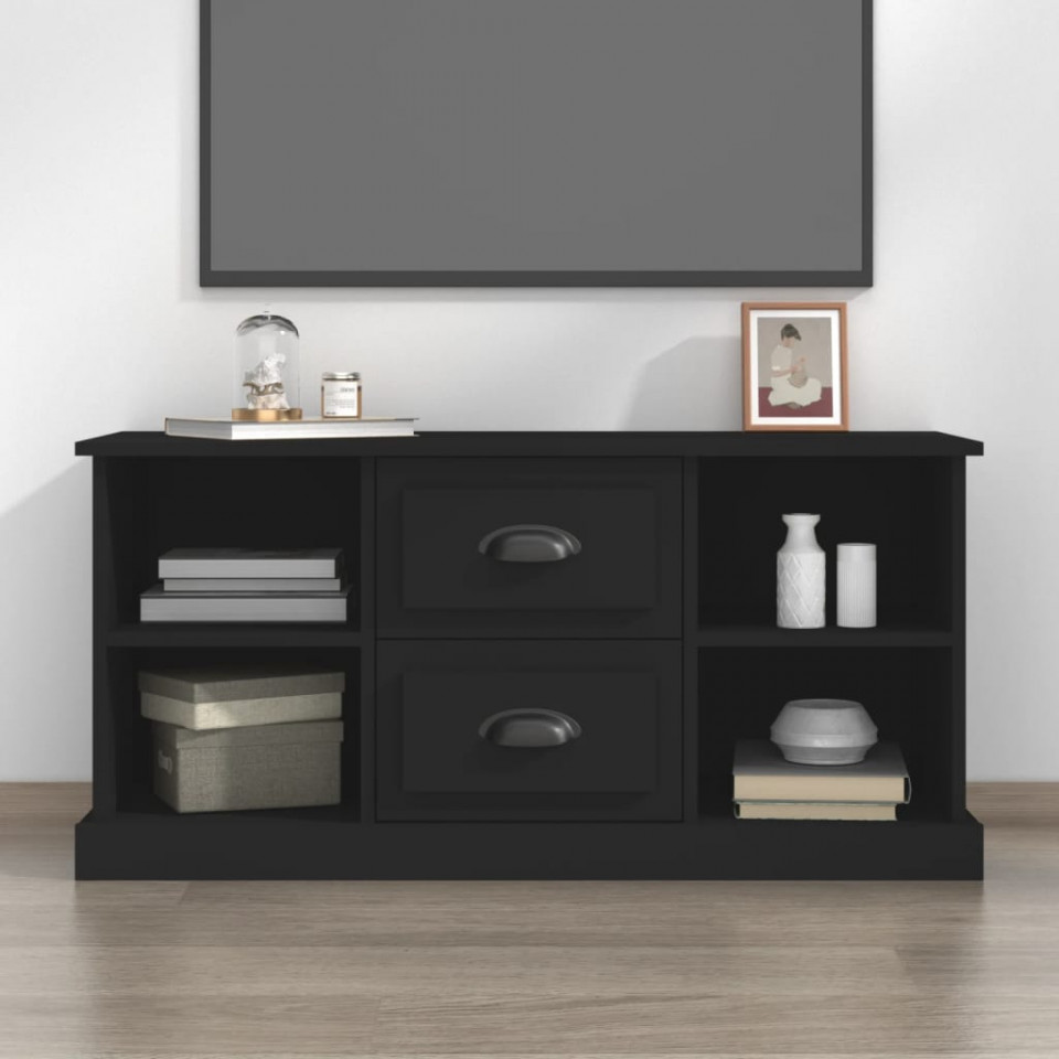 Poza Comoda TV, negru, 99,5x35,5x48 cm, lemn prelucrat