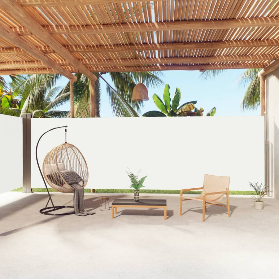 Copertină laterală retractabilă, crem, 200×1000 cm Casa Practica