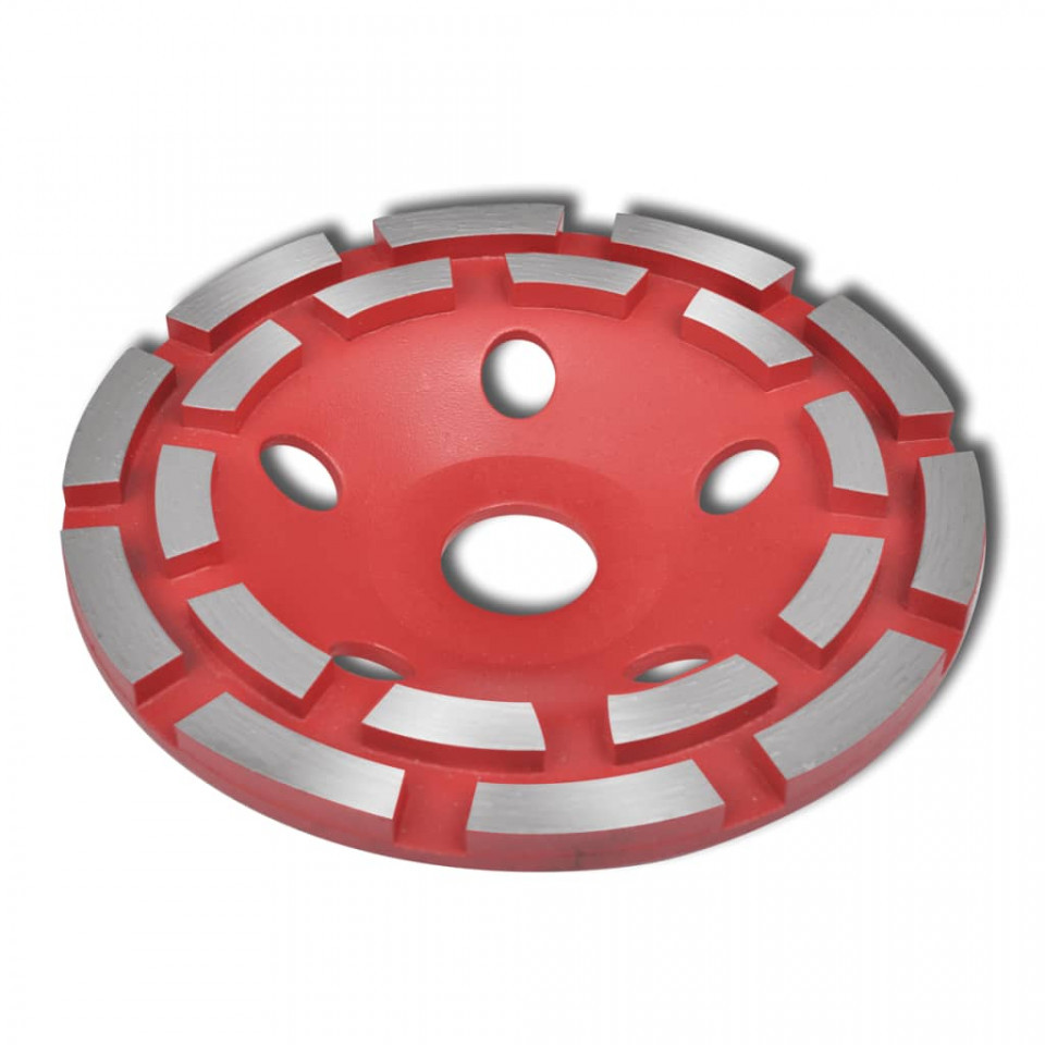 Disc diamantat dublu tip ceașcă pentru șlefuire beton 180 mm 180