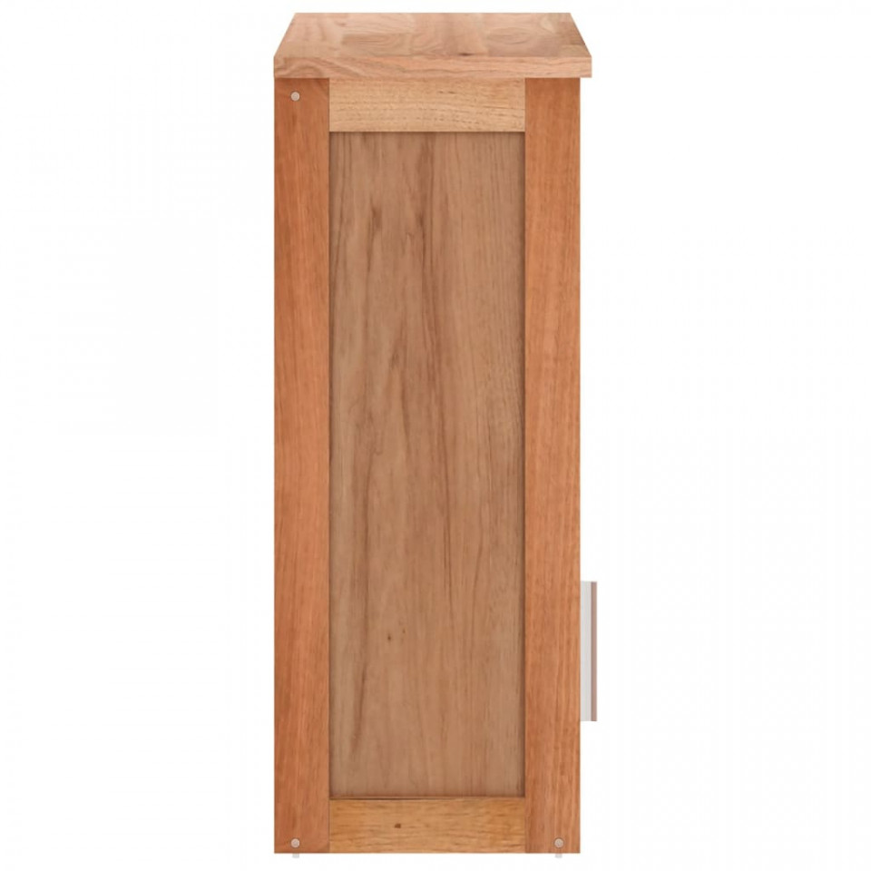 Dulap de baie montat pe perete, 42x23x60 cm, lemn masiv de nuc