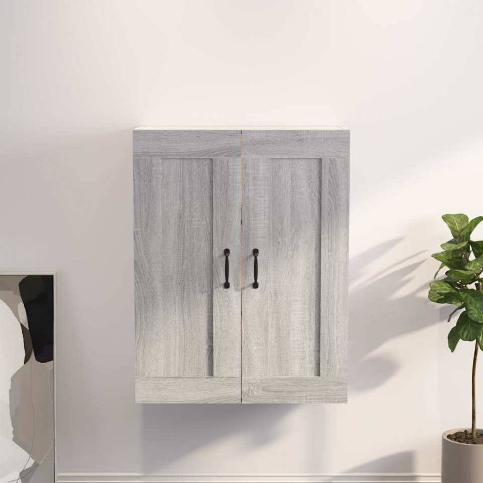 Dulap de perete suspendat, gri sonoma, 69,5x32,5x90 cm