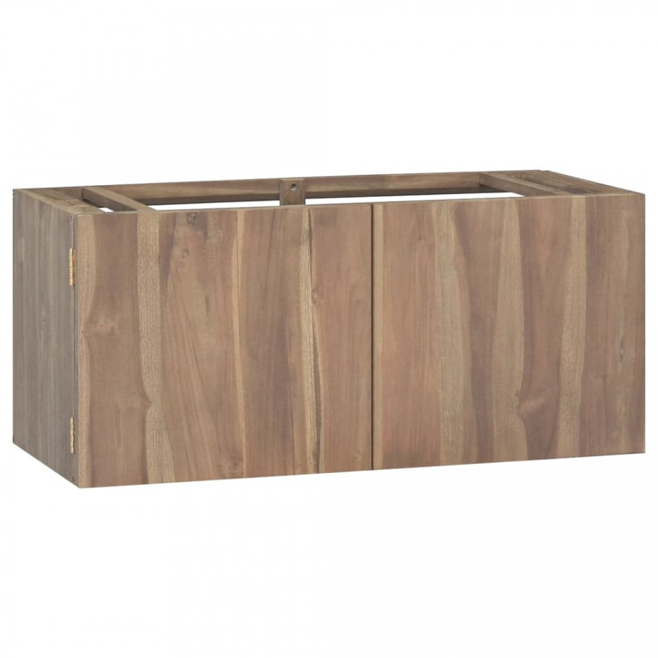 Poza Dulap pentru baie de perete, 90x39x40 cm, lemn masiv de tec