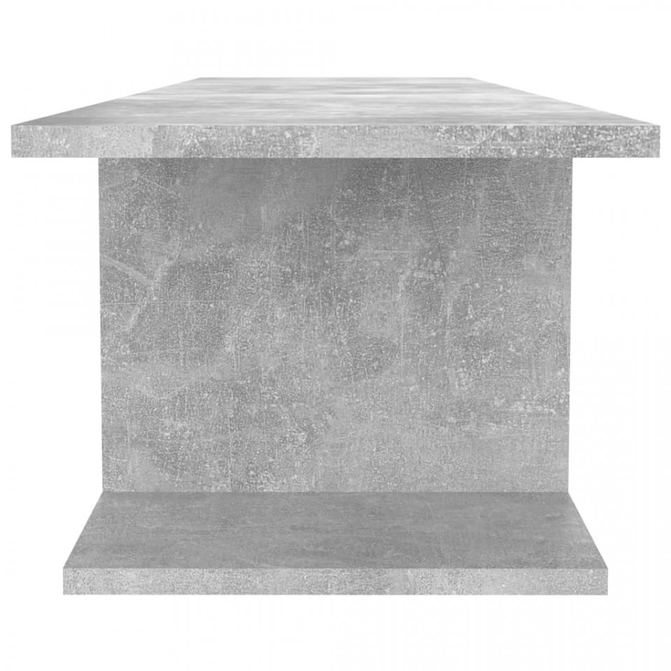 Dulap TV montat pe perete, gri beton, 103x30x26,5 cm