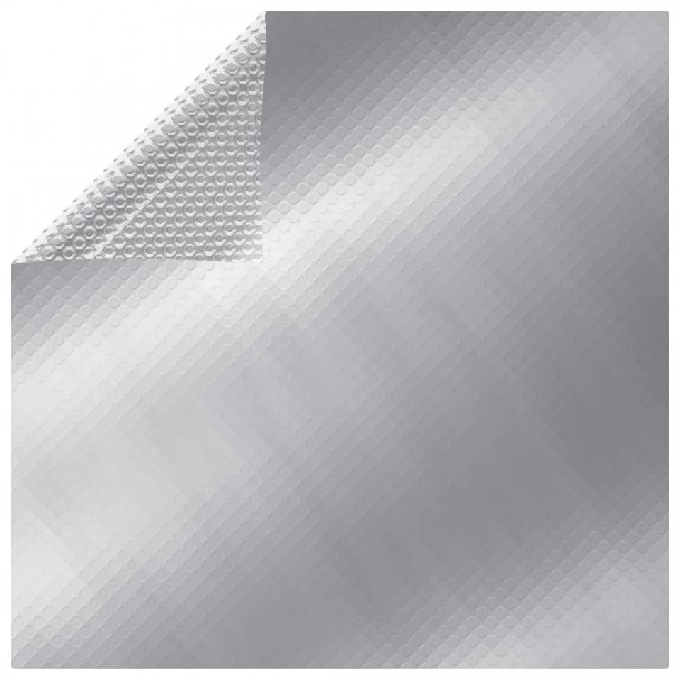 Folie solară plutitoare piscină dreptunghiular argintiu 6x4m PE 6x4m