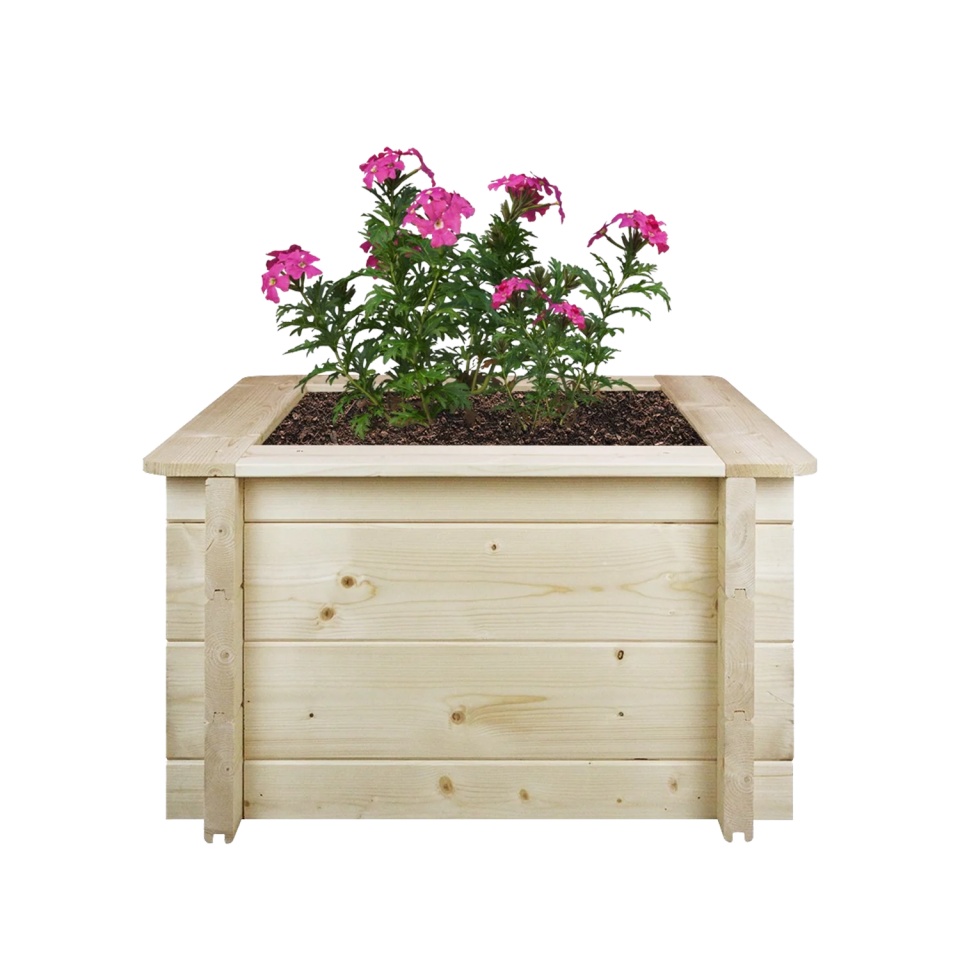 Ghiveci din lemn pentru flori – H35 x 58 x 58 cm – TIMBELA M616