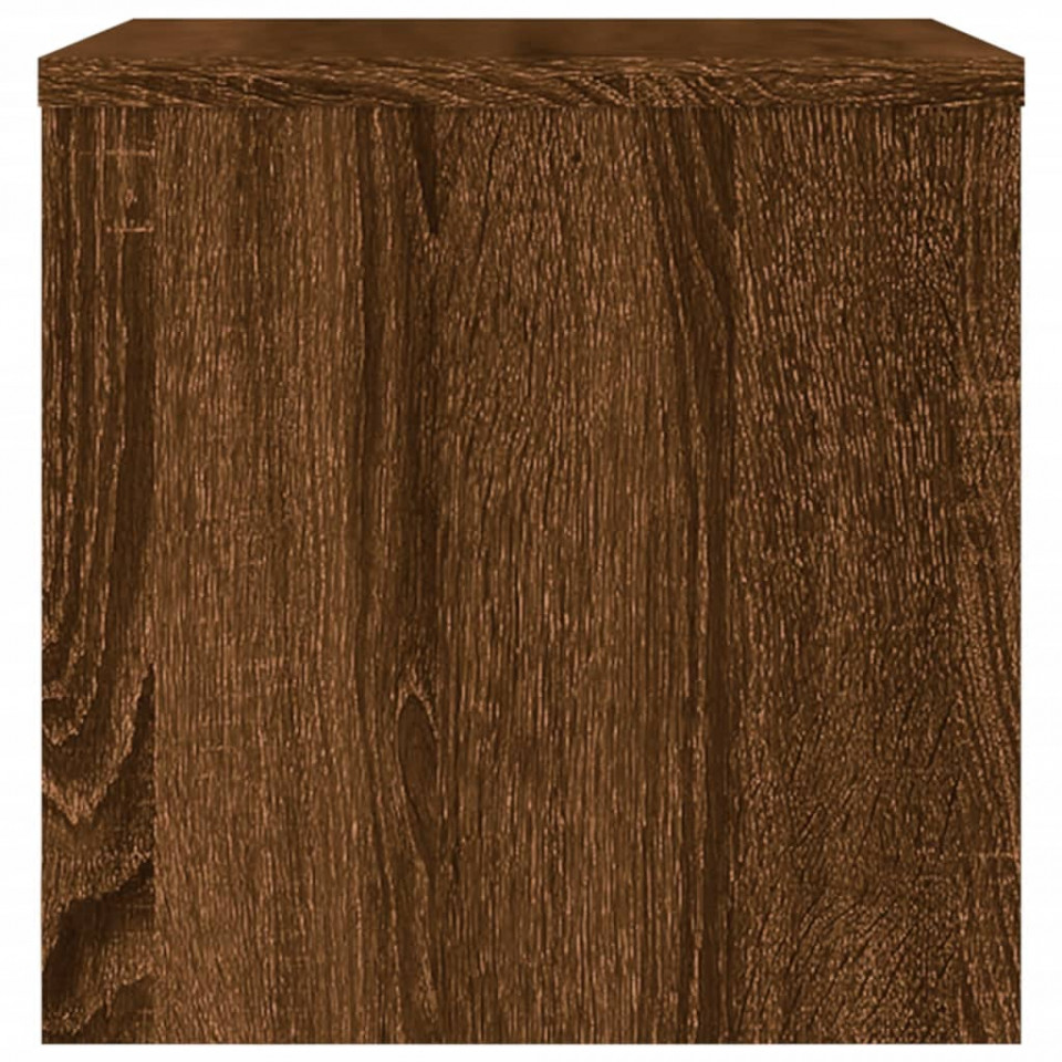 Noptieră, stejar maro, 40x30x30 cm, lemn prelucrat
