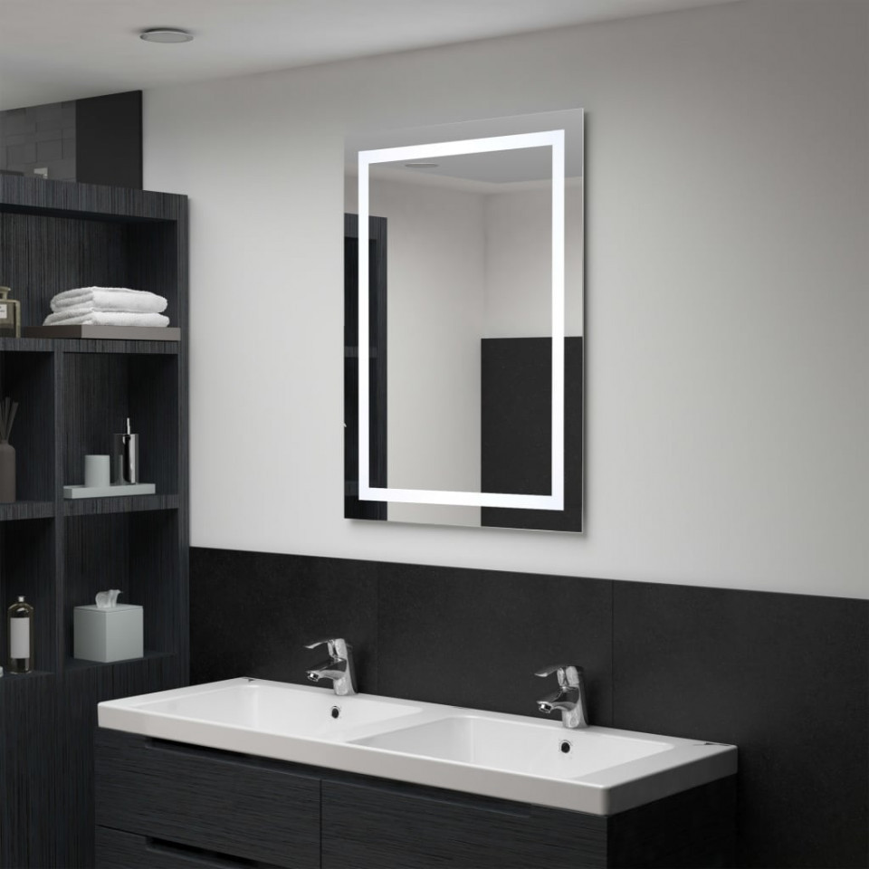 Oglindă cu LED de baie cu senzor tactil, 60 x 80 cm baie