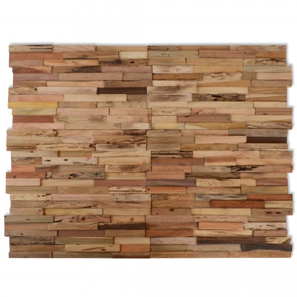 Panouri placare pereți, 10 buc., 1,03 m², lemn de tec reciclat Casa Practica