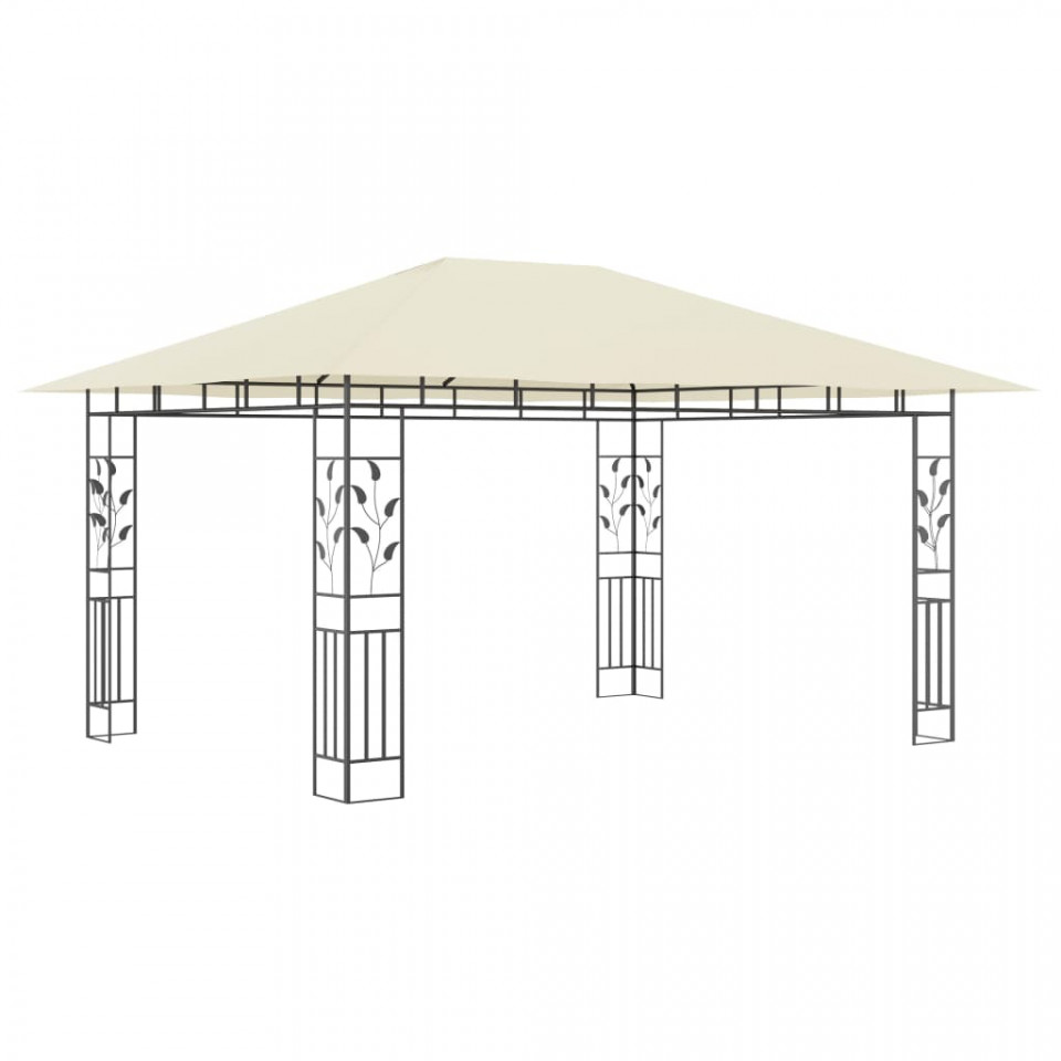 Pavilion cu plasă anti-țânțari, crem, 4x3x2,73 m, 180 g/m²