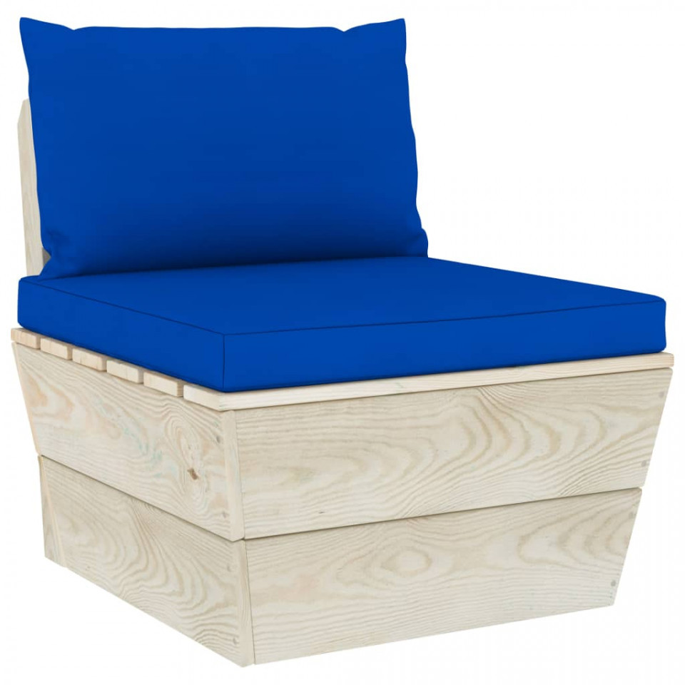 Poza Perne pentru canapea din paleti, 2 buc., albastru, textil