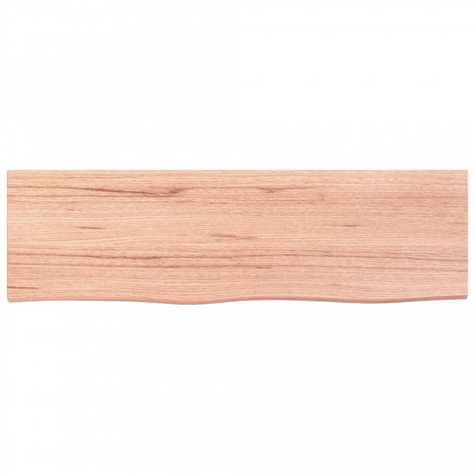 Poliță perete maro deschis 100x30x4 cm lemn masiv stejar tratat