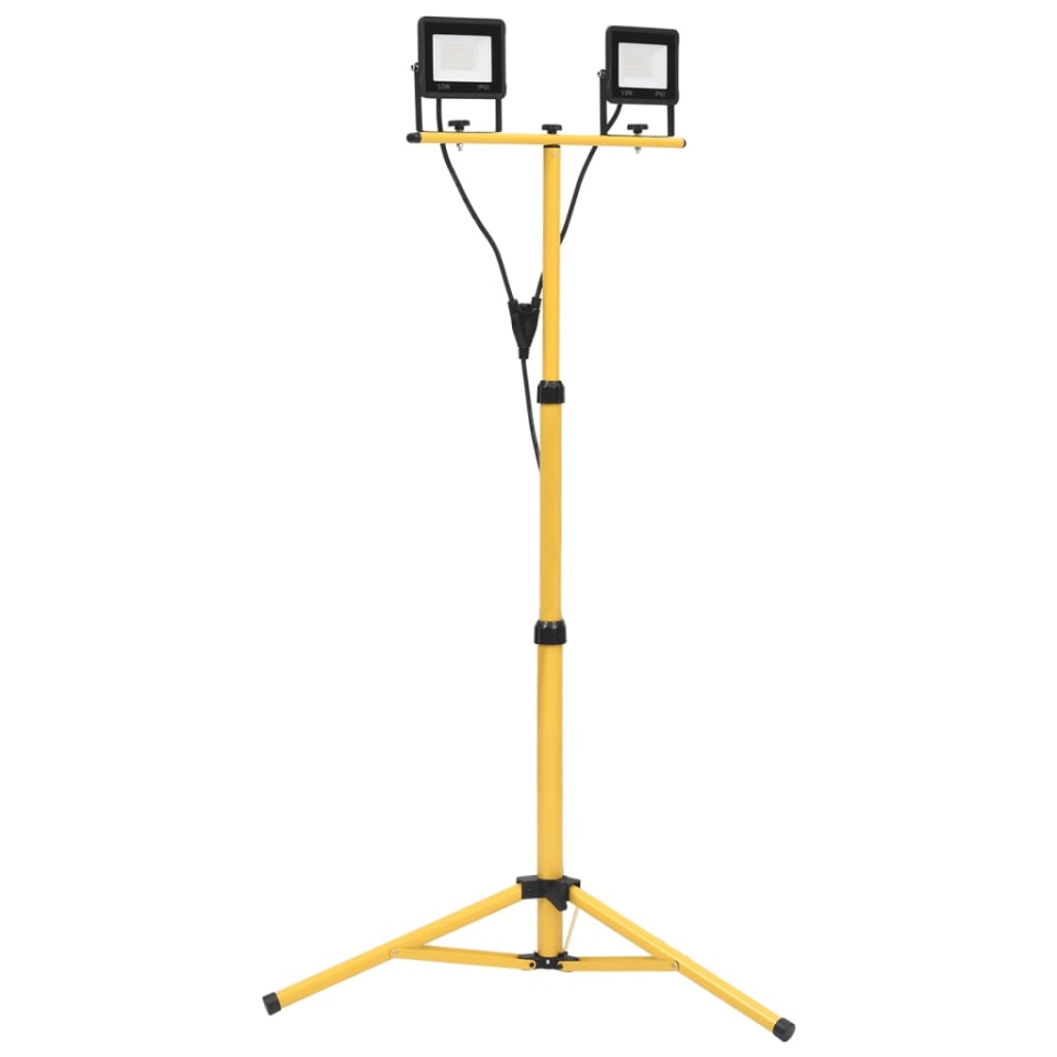 Proiector cu LED și trepied, 2x50 W, alb cald