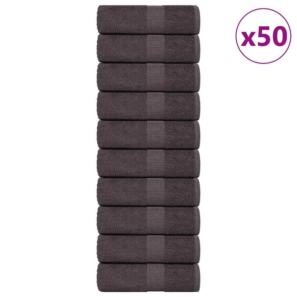 Prosoape pentru oaspeți 50 buc Antracit 360 g/m² 100% bumbac
