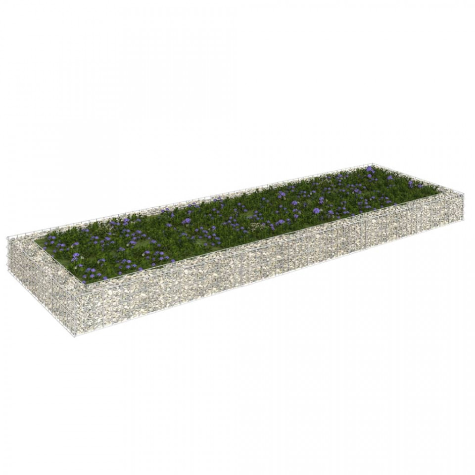 Strat înălțat de gabion, 300x100x20 cm, oțel galvanizat