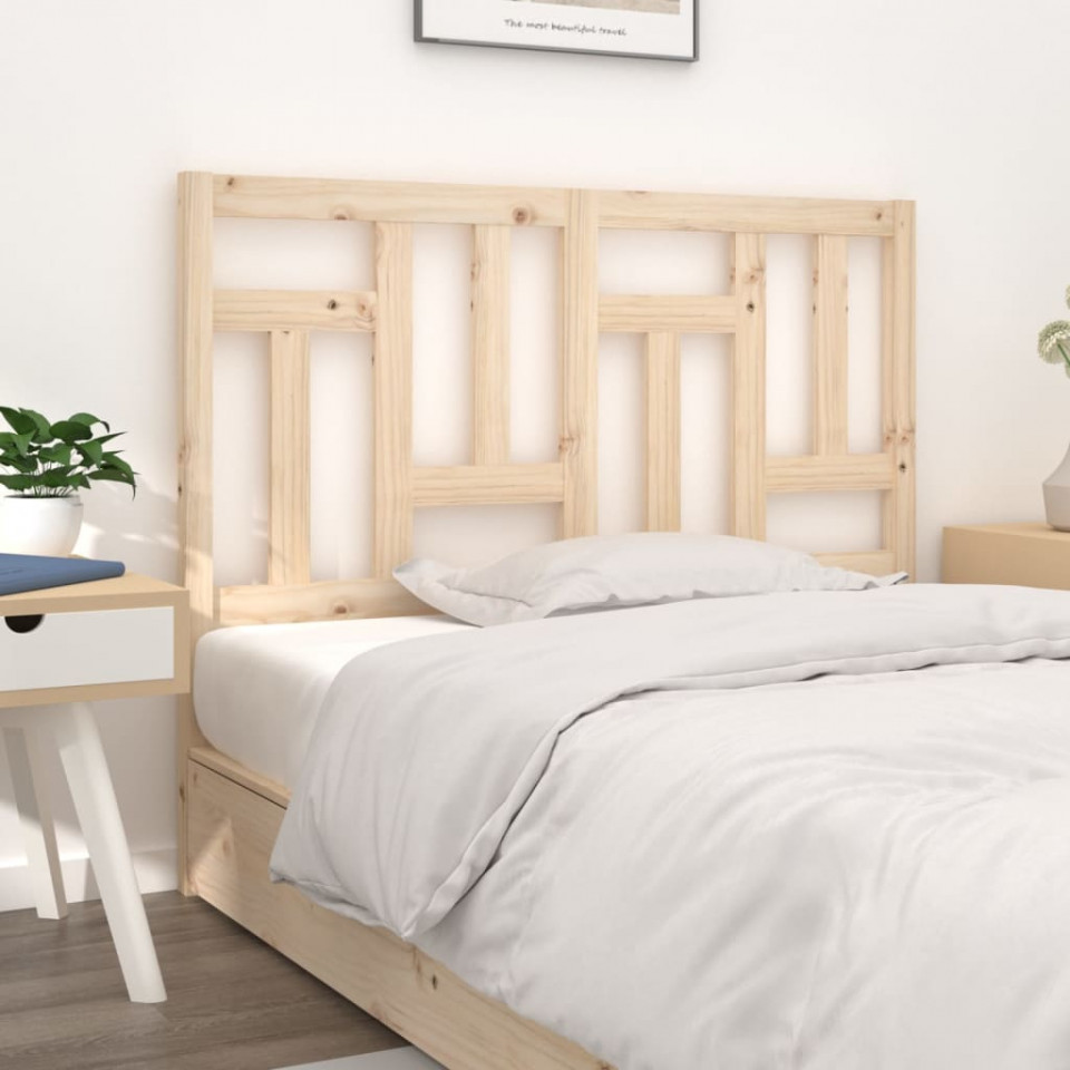 Tăblie de pat, 125,5x4x100 cm, lemn masiv de pin (si imagine noua