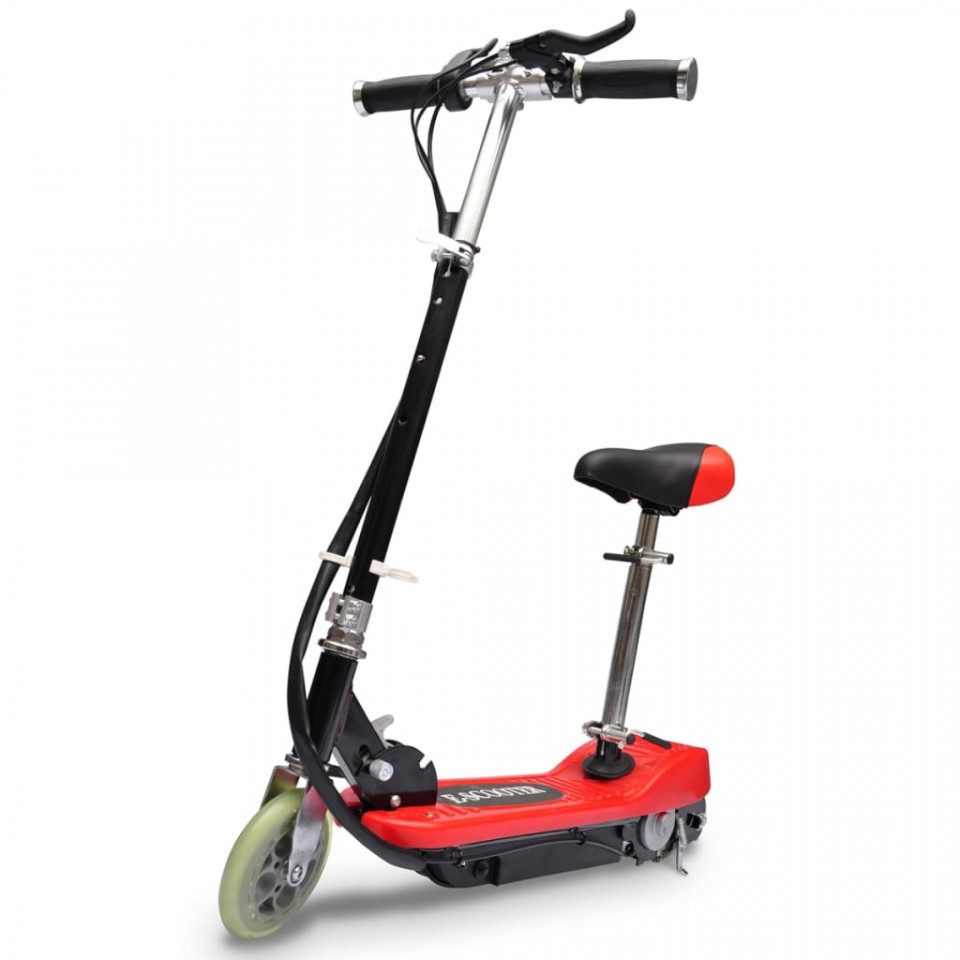 Trotinetă electrică cu șa, roșu, 120 w