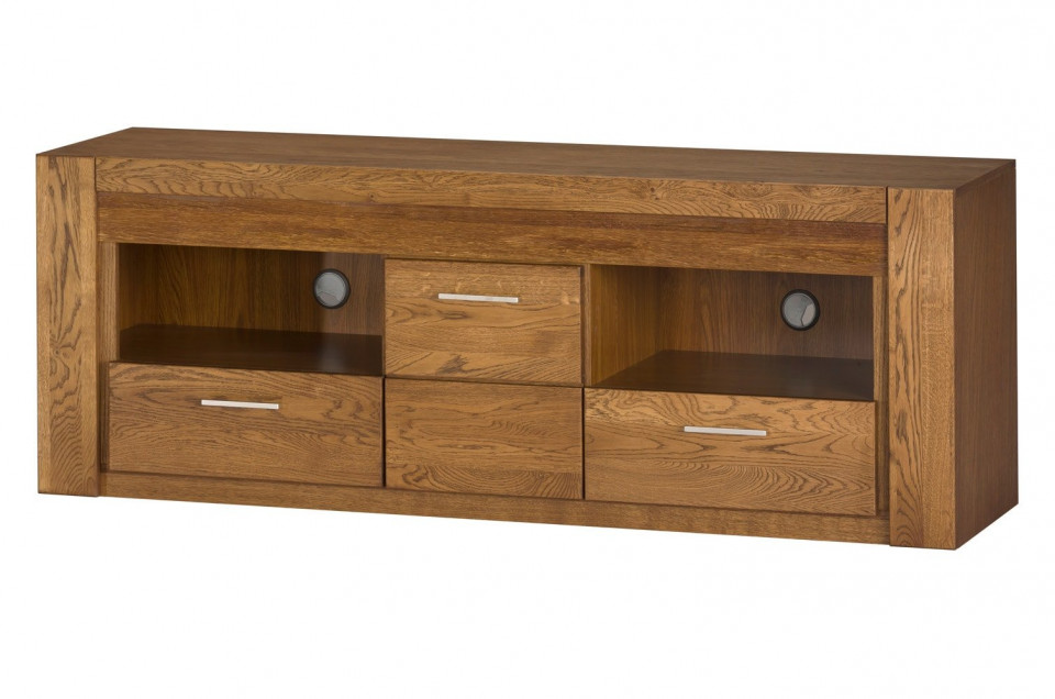 Velvet 25 comoda tv cu 1 ușă cu 2 sertare 161 x 58 x 42 stejar rustic